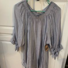 Womens S Nwt Paisley Vine Gray Tunic Top Flowy Cotton Blouse For Spring, Casual Flowy Peasant Top For Day Out, Flowy Casual Peasant Top For Day Out, Casual Summer Tunic Peasant Top, Casual Tunic Peasant Top For Summer, Casual Rayon Peasant Top For Spring, Spring Brunch Peasant Top With Relaxed Fit, Casual Relaxed Fit Peasant Top For Spring, Spring Tunic Blouse In Rayon