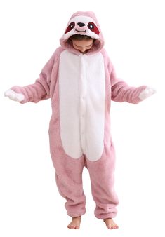 PRICES MAY VARY. WARM MATERIAL: Made of Flannel and the fabric feels so cozy and warm. You can wear some cloths under the kids animal costume or just regard as a pajamas in the winter. DETAILS: It children onesie is easily to get dressed and take off thanks to the button.This cute animal pajamas designed with tail,ears,nose,palm just as real animals. SIZE CHART: Sizes from 100 to 140, suitable for children from 90cm-146cm in height, that is children from 2 to 11 years old. OCCASION: The fun desi Comfy Costumes, Onesie Halloween Costume, Sloth Onesie, Onesie Designs, Adult Onesie Pajamas, Men Cosplay, Animal Pajamas, Animal Onesie, Halloween Onesie