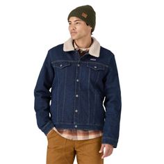 When the open road turns a cold shoulder  pull on the welcoming warmth of the Patagonia Pile-Lined Trucker jacket. It's made from 100% organically grown cotton and has a 14-wale corduroy exterior. Casual Outdoor Outerwear With Fleece Lining, Relaxed Fit Outerwear With Fleece Lining For Cold Weather, Casual Outerwear With Fleece Lining For Outdoor Activities, Casual Outerwear With Fleece Lining For Outdoor, Winter Relaxed Fit Outerwear For Outdoor Activities, Patagonia Outerwear For Winter Outdoor Activities, Winter Outdoor Outerwear With Relaxed Fit, Casual Midweight Outerwear For Outdoor, Relaxed Fit Winter Outerwear For Outdoor