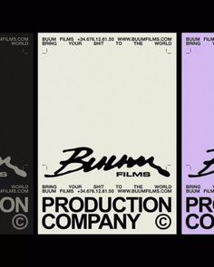 three different types of film posters