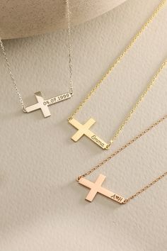 "Cross Name Necklace, Personalized Cross Necklace, Christian Gifts for Women, Baptism Gift, Dainty Cross Necklace, Birthday Gifts for Her - Cross Nameplate Necklaces one of the most loved designs by our customers. - Great Dainty necklace as Valentines Day gift, Christmas Gift, birthday gift, mothers day gifts or any special occasion. - Personalize a timeless, dainty and chic initial name necklace for yourself now. - All our minimalist necklaces %100 custom made by hand with Love and Care in our Personalized White Cross Pendant Necklaces, White Personalized Cross Pendant Necklace, Personalized White Cross Pendant Necklace, Personalized White Cross Necklace, Personalized Cross Necklace With Name, Personalized Cross Pendant Necklaces For Gifts, Personalized Name Cross Necklaces, Personalized Name Cross Necklace, Personalized Cross Pendant Necklace For Gift