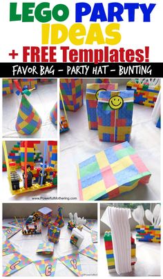 lego party ideas and free templates for favors