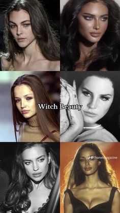 Sharp Facial Features Women, Tired Beauty Look, Witch Beauty Makeup, Different Types Of Beauty, Cat Beauty Face Type, Witch Beauty, Uneven Eyes, Celebrity Surgery