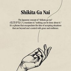 a hand holding an object with the words shiitaa ga nai above it