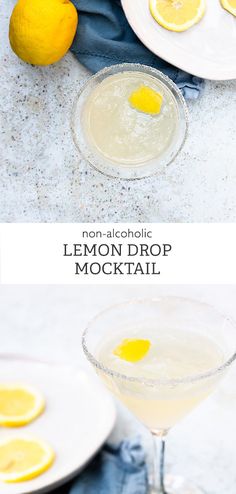 the lemon drop cocktail is ready to be served