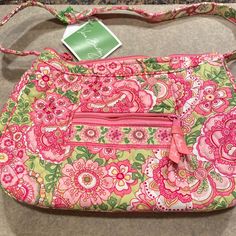 New Link Vera Bradley Bag Spring Shoulder Bag With Cell Phone Pocket, Spring Shoulder Tote Bag With Cell Phone Pocket, Spring Satchel Shoulder Bag With Cell Phone Pocket, Spring Shoulder Satchel Bag With Cell Phone Pocket, Spring Shoulder Bag With Zipper Pocket, Pink Tote Bag With Cell Phone Pocket, Spring Bags With Zipper Pocket For Everyday Use, Vera Bradley Bag, Life Hacks For School