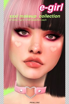 E Girl Makeup, Mods Sims 4, Sims 4 Anime, Intimo Calvin Klein