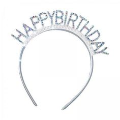 Abbraccia 2xHappy Birthday Headband Stylish Birthday Tiara for Party Decoration Supplies Colorful Rhinestones.This headband is the decoration for your birthday party, with its unique and eye catching "Happy Birthday" design, it's full of festive atmosphere.Our Happy Birthday headband is made of material, carefully designed to ensure it stays throughout your entire birthday party.Whether you're hosting a birthday party for kids or adults, this Birthday hairband is an ideal choice. Its design is s Happy Birthday Headband, Wedding Tiara Headband, Birthday Tiara, Birthday Sash, Mini Crown, Happy Birthday Design, Birthday Headband, Glitter Headbands, 18th Birthday Gifts