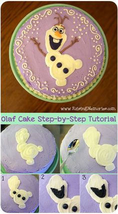 step by step instructions on how to make a frozen food cake from icing and fondant