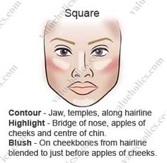 Contouring for Square Face Contour For Square Face, Drawing Curriculum, Square Face Makeup, Rockabilly Makeup, 40 Makeup, Makeup Tuts, Glasses For Your Face Shape, Facial Contouring, Makeup Order