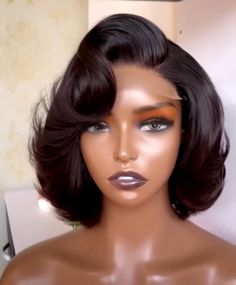 12A grade  virgin  glueless Peruvian Human hair body wave in 10' full density  Flip bob wig in Natural black side part 4x4 Closure wig.  Minimal shedding, no tangling.  This wig is natural black It can be Permed,curl and dye as desired. It has an elastic band for more security when worn. It can last more than 3years if well looked after. ( Very full density and beautiful). Ideal gift for Christmas Hair Side Part, Alopecia Wig, Chemo Wig, Girls Hairdos, Haircuts For Medium Length Hair, Sew In Hairstyles, Big Box Braids Hairstyles, Hair Body Wave, Quick Braided Hairstyles