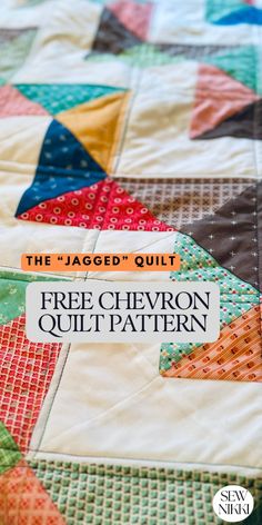 the jagoed quilt free chevron quilt pattern is featured in an article about how to sew