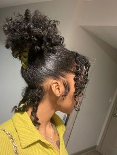 Natural Hairstyle, Natural Curls Hairstyles, Natural Hair Styles Easy, Natural Hair Updo, Curly Hair Inspiration, Curly Girl Hairstyles, Natural Hair Braids