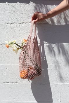 Naturally dyed cotton net tote bag, open knit net pattern. Great for everyday use or as a farmer's ... Net Bag Aesthetic, Market Bag Aesthetic, Good Morning Sun, Custom Drawstring Bags, Eco Friendly Shopping Bags, Cotton Shopping Bags, Wild Poppies, Farmers Market Bag, Bag Aesthetic