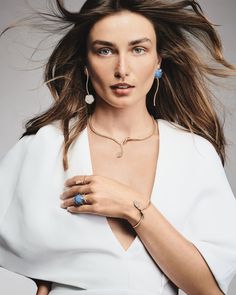 Large Drop Earrings, Jewelry Product Shots, Pasquale Bruni, Lapis Jewelry, White Agate, Rose Gold Hardware, Snake Ring, Jewelry Lookbook, Fine Jewelry Designers