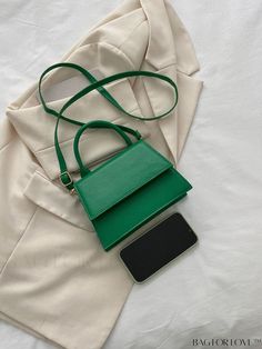 BagForLove - Compact Square Flap Bag with Mini Top Handle Product Description Color Green Type Square Bag Bag Size Mini Strap Type Top Handle Pattern Type Plain Style Funky Closure Type Flap Coating 100% Polyurethane Composition 100% Polyurethane Material PU Leather Size Chart INCH CM Strap Length Bag Length Bag Width Bag Height Handle Height 45.7 inch 7.9 inch 3 inch 5.1 inch 4.9 inch Strap Length Bag Length Bag Width Bag Height Handle Height 116 cm 20 cm 7.5 cm 13 cm 12.5 cm Details Pictures S Trendy Green Bag With Single Shoulder Strap, Green Rectangular Satchel With Single Strap, Green Rectangular Satchel With Single Shoulder Strap, Rectangular Green Satchel With Single Shoulder Strap, Green Top Handle Bag With Single Handle, Green Handheld Box Bag, Mini Top, Mini Tote Bag, Green And Khaki