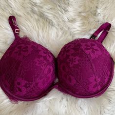 Victoria Secret- Dream Angels Bras -32ddd Brand New Collection Size: 32ddd Color: Red Violet Style: Dream Angel Push Up Bras Elegant Victoria's Secret Purple Bra, Purple Lace Push-up Bra, Elegant Purple Victoria's Secret Bra, Fitted Purple Bra With Padded Cups, Fitted Purple Bra Partially Lined, Fitted Partially Lined Purple Bra, Fitted Purple Bra With Lace Trim, Victoria's Secret Purple Bra With Built-in Bra, Victoria's Secret Purple Padded Bra