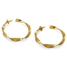 The Gold Kali Hoop Earrings celebrate the fusion of 22k gold-plated brass and sparkling white cubic zirconia in their captivating undulating forms. Meticulously handcrafted by highly skilled artisans, these earrings are striking, versatile and a great addition to a wardrobe. They can seamlessly be styled up or down as one moves from brunch to cocktails. They make for beautiful gifts and pair well with the other designs in this collection.  Like all the other designs in the White Space collection Overnight Travel Bag, Gift Wrap Tags, Vegan Bags, Backpack Tote Bag, Contemporary Jewellery, Beautiful Gifts, White Space, Tie And Pocket Square, 22k Gold