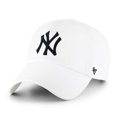 NEW YORK YANKEES '47 CLEAN UP Nyc Cap, Ny Hats, Ny Hat, Swag Hats, New York Yankee Hat, Trendy Caps, Yankees Cap, Yankees Hat, White Caps