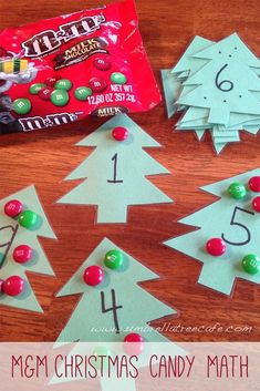 christmas candy math game for kids to make