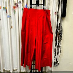 New With Tags , Fabrics Is 100% Polyester , Size Xl (50/52), And Size L (46/48 ),Elastic On The Back Of The Pants Wide Leg Red Pants, Red Pants, Lady In Red, Side Zipper, Pant Jumpsuit, Wide Leg, Pants For Women, Elastic, Zipper