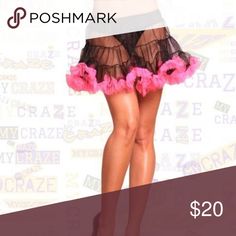 Sexy See-Through Petticoat Costume Underskirt Sexy See-Through Petticoat Costume    Slip into this sexy sheer black petticoat with pink ruffle trim Skirt. Goes perfect with any hosiery items.  Brand – Lovely Day Lingerie  Size – One Size Fits Most   Condition – New in the Package    Petticoat Only, Hosiery sold separately.   15 inches long..unstretch waist measures 26 inches will stretch up to 36.5 inches lovely day lingerie Dresses Mini Fitted Sheer Mini Skirt For Party, Fitted Summer Party Petticoat, Summer Party Mini-length Petticoat, Fitted Party Petticoat Skirt, Fitted Skirt Petticoat For Party, Fitted Mini Petticoat For Costume Party, Party Mini Skirt Petticoat, Summer Party Stretch Petticoat, Sheer Fitted Petticoat For Party