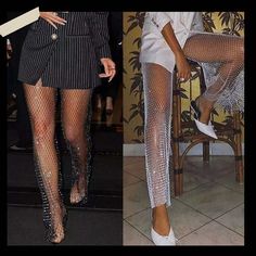 Crystal Mesh Pants – SAME Official Brand Crystal Mesh Pants, Mesh Pants Outfit, Sparkly Hair Accessories, Mesh Dresses, Mesh Clothing, Black Skirt Outfits, 2023 Fashion Trends