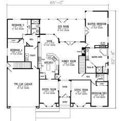 the first floor plan for this house