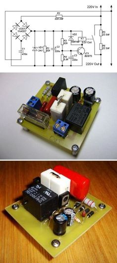 an electronic device is shown in two different views, and the same image shows its components