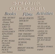 a poster with the words how to feel dargaderia books films activities go to library