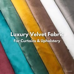 luxury velvet fabric for curtains and upholstery in various colors, sizes and shapes