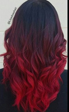 Curly Red Highlights, Hair Color Curly, Red Hair With Highlights, Black Red Hair, Red Ombre Hair, Dark Red Hair, Colored Curly Hair, Red Highlights, Ombré Hair