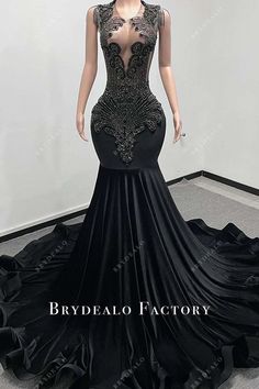 Luxury Rhinestones Black Jersey Mermaid Prom Dress Inspiration Images Black And Silver Dress Prom, Black Custom Prom Dress, Black Silver Prom Dress, Prom Blowout, Black Prom Dresses Black Women, Black And Silver Prom Dress, Elegant Ball Dresses, Slytherin Dress, Prom 2k23