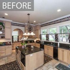 the kitchen is clean and ready to be used as a dining room or family room