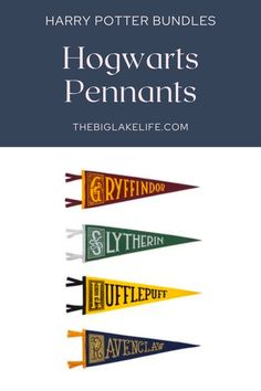 harry potter pennants with the words hogwart's pennants on them