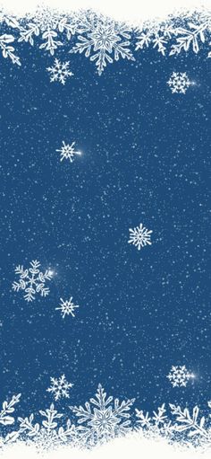 snow flakes on a blue background with stars