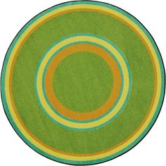 Ripples© Classroom Rug, 3'10 x 5'4  Oval Retro Modular Carpet, Retro 7, Classroom Rug, Kids Area Rugs, Retro Rugs, Geometric Carpet, Concentric Circles, Yellow Area Rugs, Accent Rug