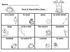 the worksheet is filled with pictures and words