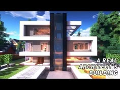 a real architecture's building in minecraft with the words, a real architecture's building