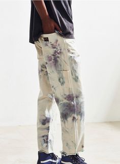 Painter's Pants in Earth Ty Dye, Dye Jeans, Painters Pants, Pants Details, Vintage Fits, Twill Pants, Work Pants, Mens Bottom, Diy Clothes