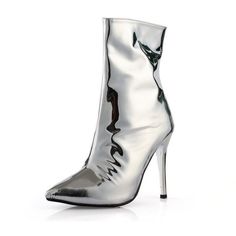 Boots Hi-Heels Mirrors-Boots-Pisani Maura-Pisani Maura Mirror Boots, Shiny Boots, Motorcycle Riding, Elegant Shoes, Boot Types, Sheep Leather, Fashion Sandals, Leather Silver, Gold Mirror