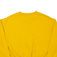 Item is in used condition. Small mark to left sleeve. >Size: S >Armpit To Armpit: 24" >Armpit To Cuff: 18" >Collar To Hem: 22" Yellow Cotton Tops With Ribbed Cuffs, Tommy Hilfiger Sweatshirt, Yellow Sweatshirt, Wholesale Shoes, Beauty Bag, Cardigan Coat, Active Wear Tops, Board Shorts