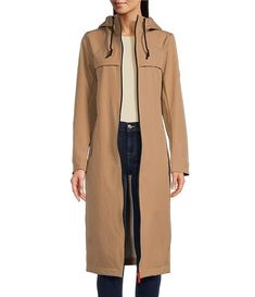 Hunter Crown Belted Long Sleeve Hooded Jacket | Dillard's Hunter Jacket, Hm The Queen, Wellington Boot, British Heritage, Heritage Brands, Dillard's, Cuff Sleeves, Hooded Jacket, Clothing Accessories