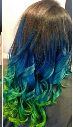 blue green ombre dip dyed hair color @iluvpibbles Blue And Green Hair Ombre, Dip Dyed Hair, Blonde Dip Dye, Dyed Hair Ombre, Short Dyed Hair, Blue Green Hair, Lumpy Space, Dyed Hair Blue, Dyed Hair Pastel