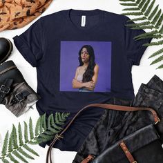 a t - shirt with an image of a woman on it