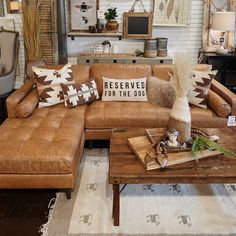 Andrea Pillow - 2 Sizes - Surya Leather Sofa Living, Leather Couch, Sofa Upholstery, Rustic Living Room, New Living Room