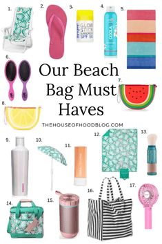 the beach must have many things to pack in this bag and it's great for summer