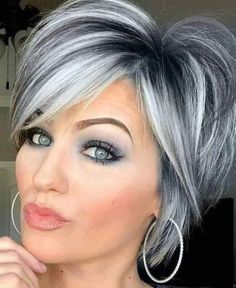 Gray Hair Cuts, Stronger Hair, Fall Hair Color For Brunettes, Hair Color For Brunettes, Silver Hair Color, Color For Brunettes, Long Gray Hair, Gray Hair Highlights, Hair Cuts For Women