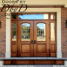 the front door to a house with two glass doors