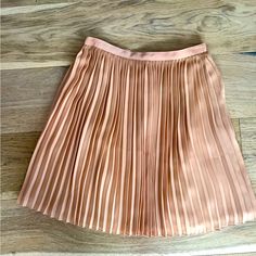 New With Tag J Crew Accordion Skirt. I Loved It But Was Always A Little Too Small. Great Goes With Everything Color. Dress Up Or Down. Need To Let This One Go! I Hope You Will Be The New Happy Owner. Never Worn. Summer Party Peach Skirt, Chic Peach Skirt For Spring, Pink Relaxed Mini Pleated Skirt, Feminine Peach Skirt For Spring, Pink Short Pleated Lined Skirt, Short Pink Lined Pleated Skirt, Peach Lined Skirt, Chic Fitted Peach Skirt, Peach Spring Skirt